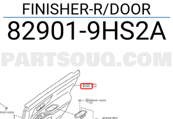 Nissan 829019HS2A FINISHER-R/DOOR