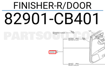Nissan 82901CB401 FINISHER-R/DOOR