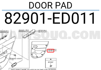 Nissan 82901ED011 DOOR PAD