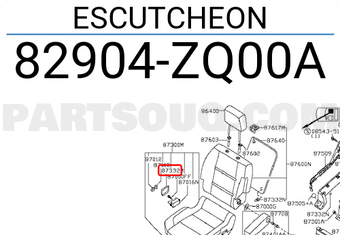 Nissan 82904ZQ00A ESCUTCHEON