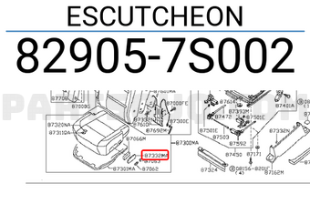 Nissan 829057S002 ESCUTCHEON