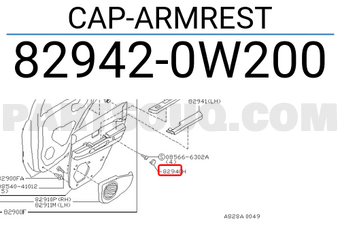 Nissan 829420W200 CAP-ARMREST
