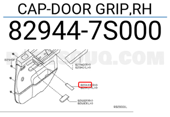 Nissan 829447S000 CAP-DOOR GRIP,RH