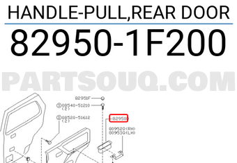 Nissan 829501F200 HANDLE-PULL,REAR DOOR