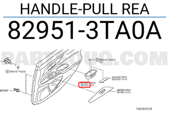 Nissan 829513TA0A HANDLE-PULL REA