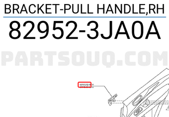 Nissan 829523JA0A BRACKET-PULL HANDLE,RH