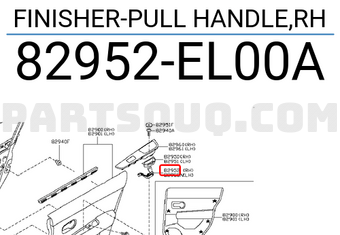 Nissan 82952EL00A FINISHER-PULL HANDLE,RH