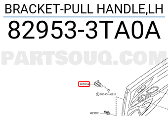 Nissan 829533TA0A BRACKET-PULL HANDLE,LH