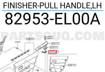 Nissan 82953EL00A FINISHER-PULL HANDLE,LH