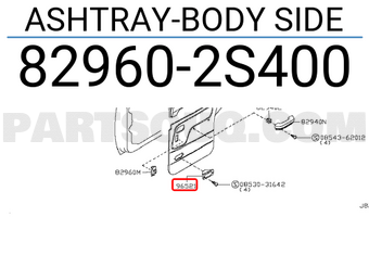Nissan 829602S400 ASHTRAY-BODY SIDE