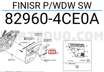 Nissan 829604CE0A FINISR P/WDW SW