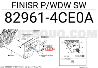 Nissan 829614CE0A FINISR P/WDW SW