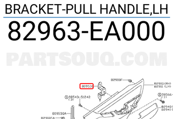 Nissan 82963EA000 BRACKET-PULL HANDLE,LH