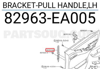 Nissan 82963EA005 BRACKET-PULL HANDLE,LH