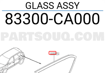 Nissan 83300CA000 GLASS ASSY