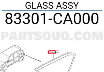 Nissan 83301CA000 GLASS ASSY