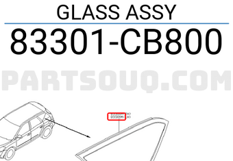 Nissan 83301CB800 GLASS ASSY
