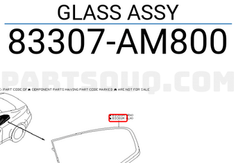 Nissan 83307AM800 GLASS ASSY