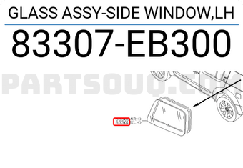 Nissan 83307EB300 GLASS ASSY-SIDE WINDOW,LH
