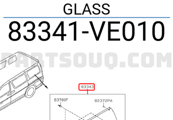 Nissan 83341VE010 GLASS