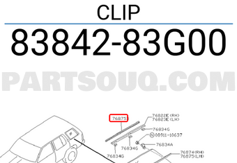 Nissan 8384283G00 CLIP