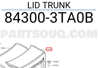 Nissan 843003TA0B LID TRUNK