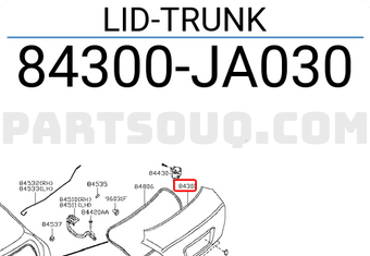 Nissan 84300JA030 LID-TRUNK