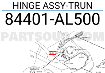 Nissan 84401AL500 HINGE ASSY-TRUN