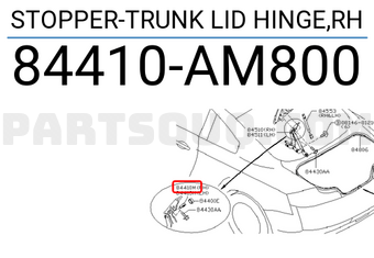 Nissan 84410AM800 STOPPER-TRUNK LID HINGE,RH