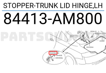 Nissan 84413AM800 STOPPER-TRUNK LID HINGE,LH