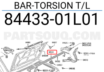 Nissan 8443301L01 BAR-TORSION T/L
