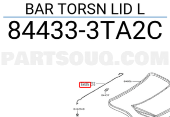 Nissan 844333TA2C BAR TORSN LID L