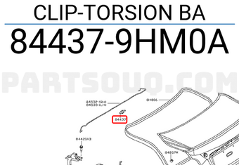 Nissan 844379HM0A CLIP-TORSION BA