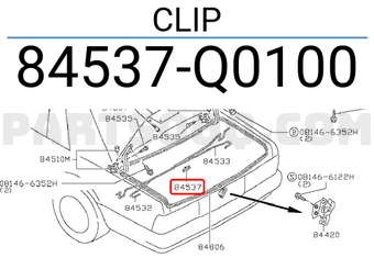 Nissan 84537Q0100 CLIP