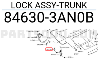 Nissan 846303AN0B LOCK ASSY-TRUNK