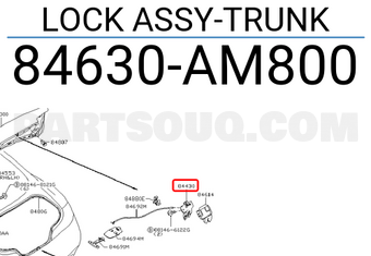 Nissan 84630AM800 LOCK ASSY-TRUNK