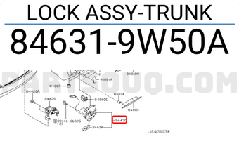 Nissan 846319W50A LOCK ASSY-TRUNK