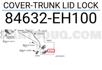 Nissan 84632EH100 COVER-TRUNK LID LOCK