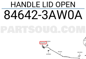 Nissan 846423AW0A HANDLE LID OPEN
