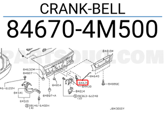 Nissan 846704M500 CRANK-BELL