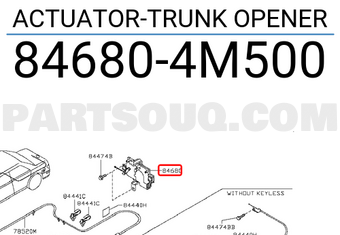 Nissan 846804M500 ACTUATOR-TRUNK OPENER