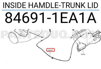 Nissan 846911EA1A INSIDE HAMDLE-TRUNK LID