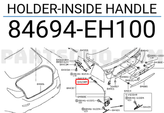 Nissan 84694EH100 HOLDER-INSIDE HANDLE