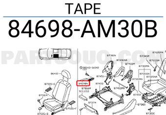 Nissan 84698AM30B TAPE