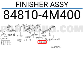 Nissan 848104M400 FINISHER ASSY