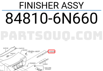 Nissan 848106N660 FINISHER ASSY