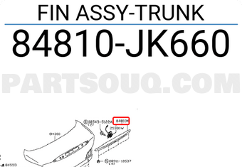 Nissan 84810JK660 FIN ASSY-TRUNK