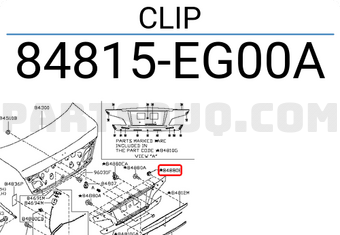 Nissan 84815EG00A CLIP