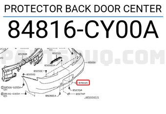 Nissan 84816CY00A PROTECTOR BACK DOOR CENTER
