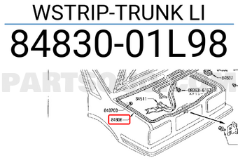 Nissan 8483001L98 WSTRIP-TRUNK LI